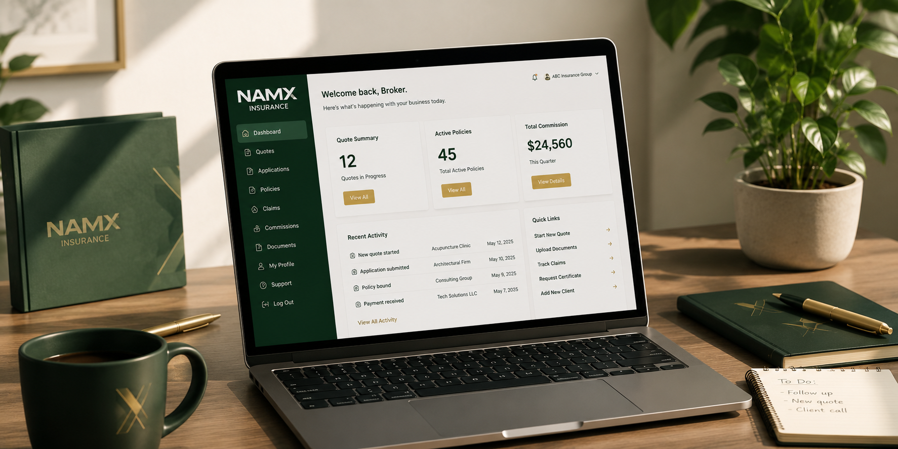 Customized Broker Portal